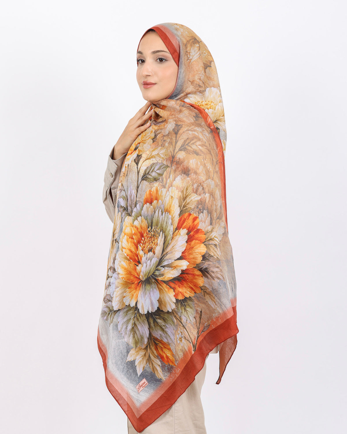 Soft Bambu Kraş Şal D041 Kiremit