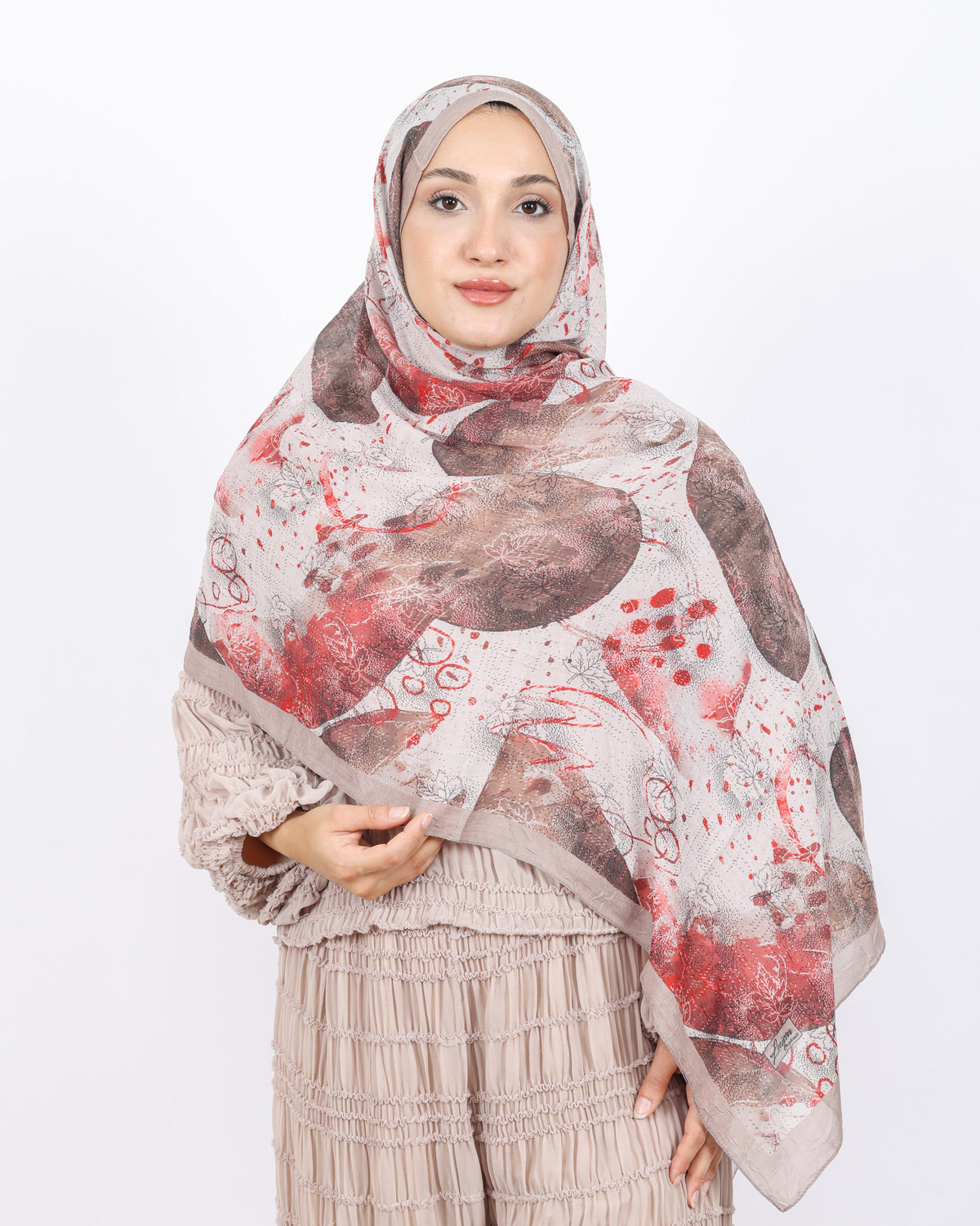 Soft Bambu Kraş Şal D046 Vizon