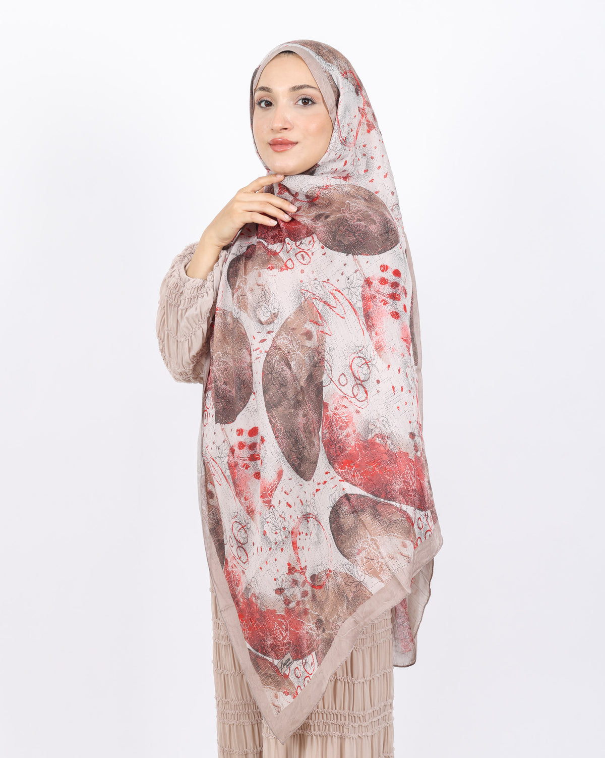 Soft Bambu Kraş Şal D046 Vizon
