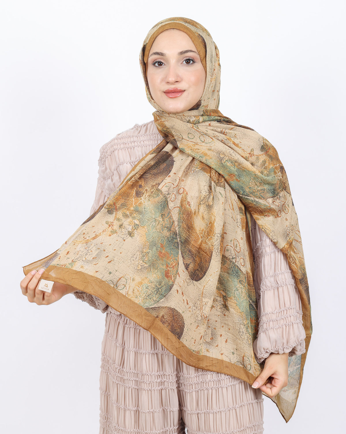 Soft Bambu Kraş Şal D046 Hardal