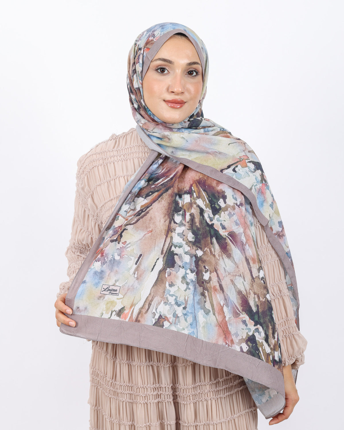 Soft Bambu Kraş Şal D051 Sütlü Kahve