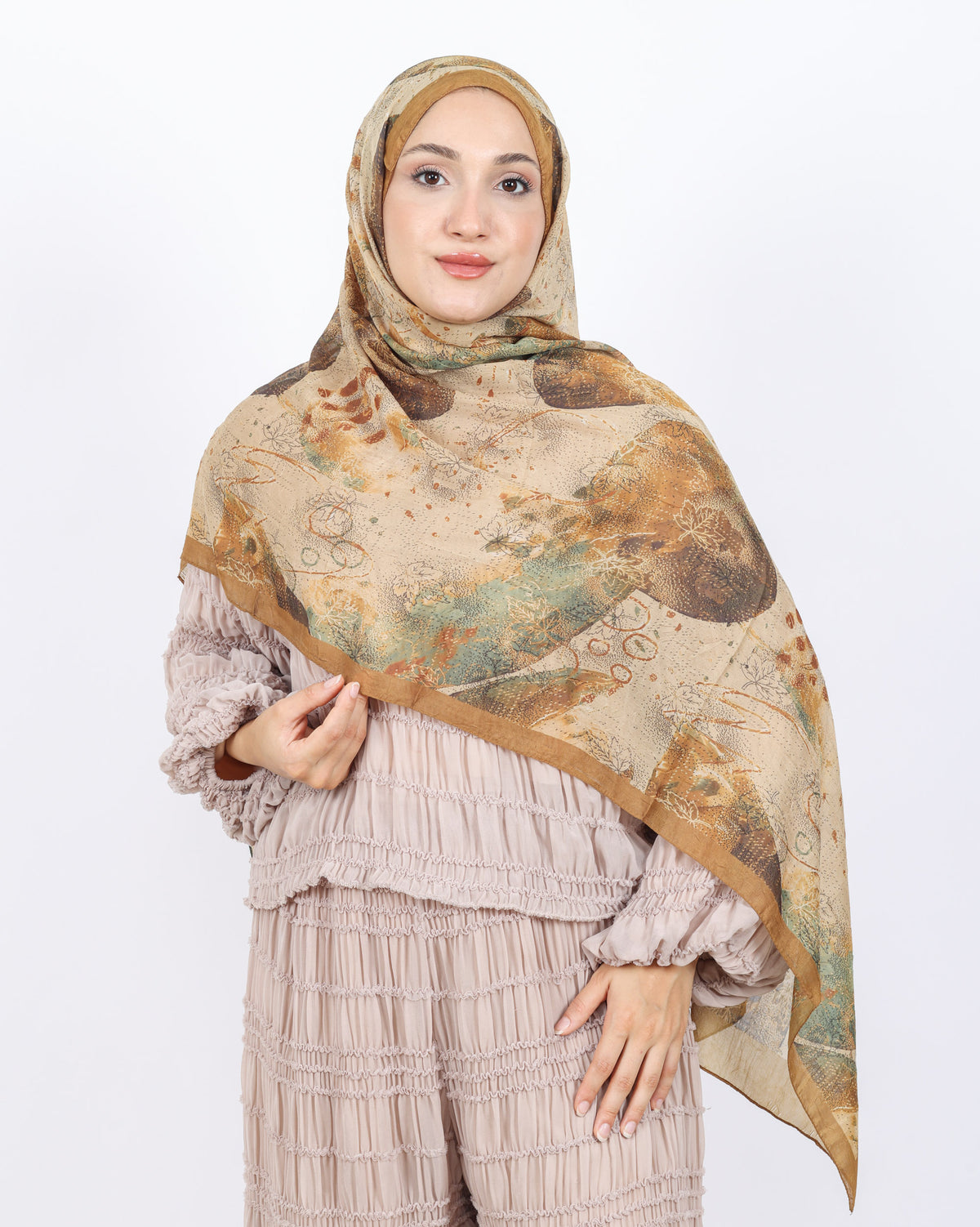 Soft Bambu Kraş Şal D046 Hardal