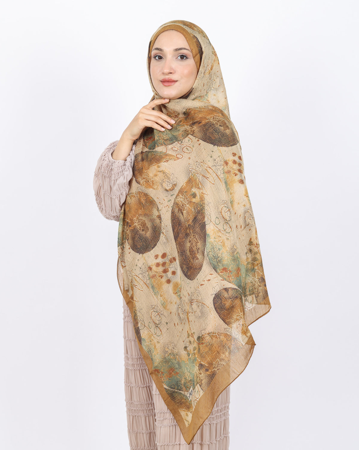Soft Bambu Kraş Şal D046 Hardal