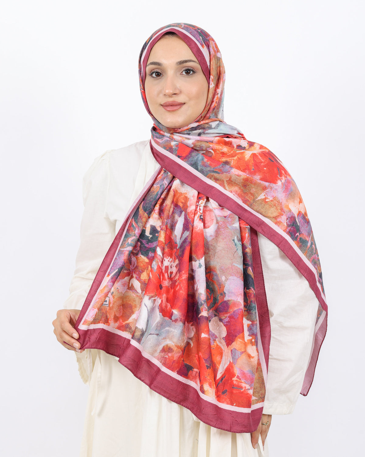 Soft Bambu Kraş Şal D053 Mürdüm-Pembe
