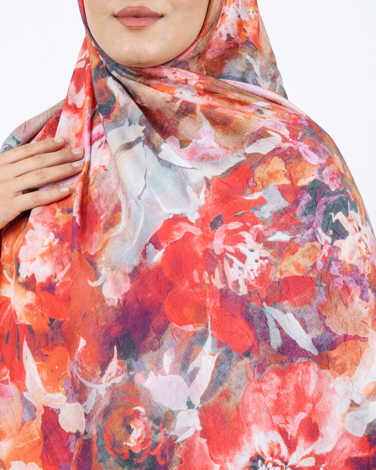 Soft Bambu Kraş Şal D053 Mürdüm-Pembe