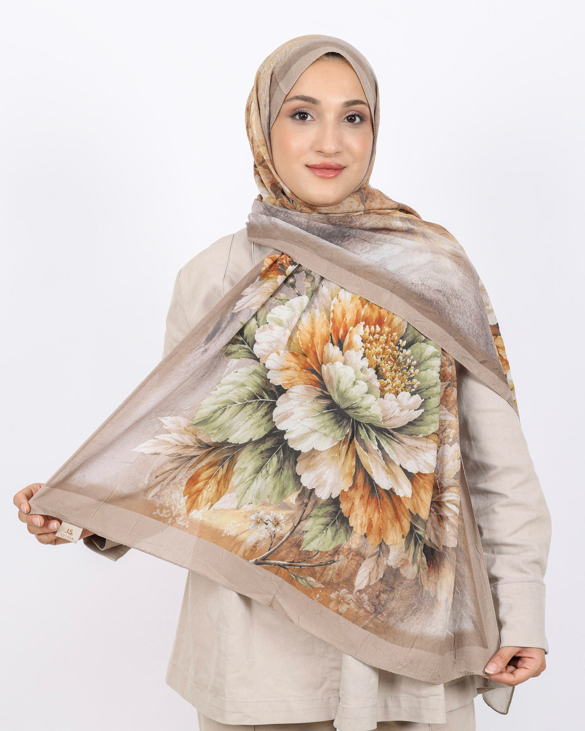 Soft Bambu Kraş Şal D041 Vizon