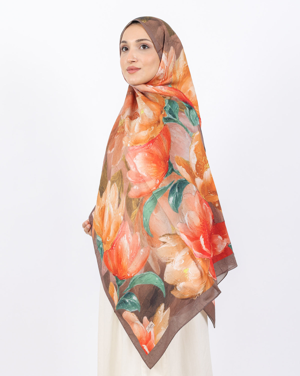 Soft Bambu Kraş Şal D054 Kahverengi