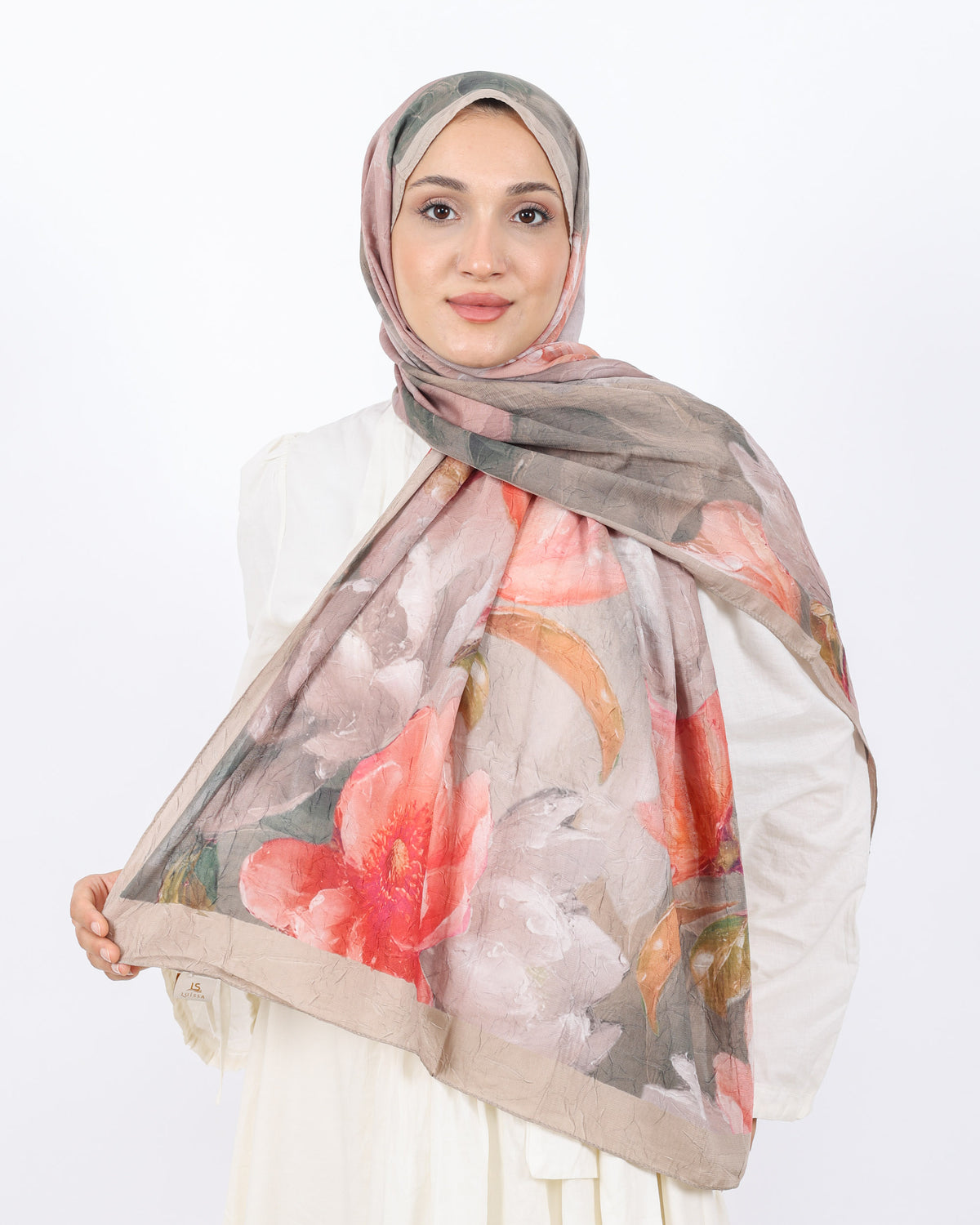 Soft Bambu Kraş Şal D054 Bej