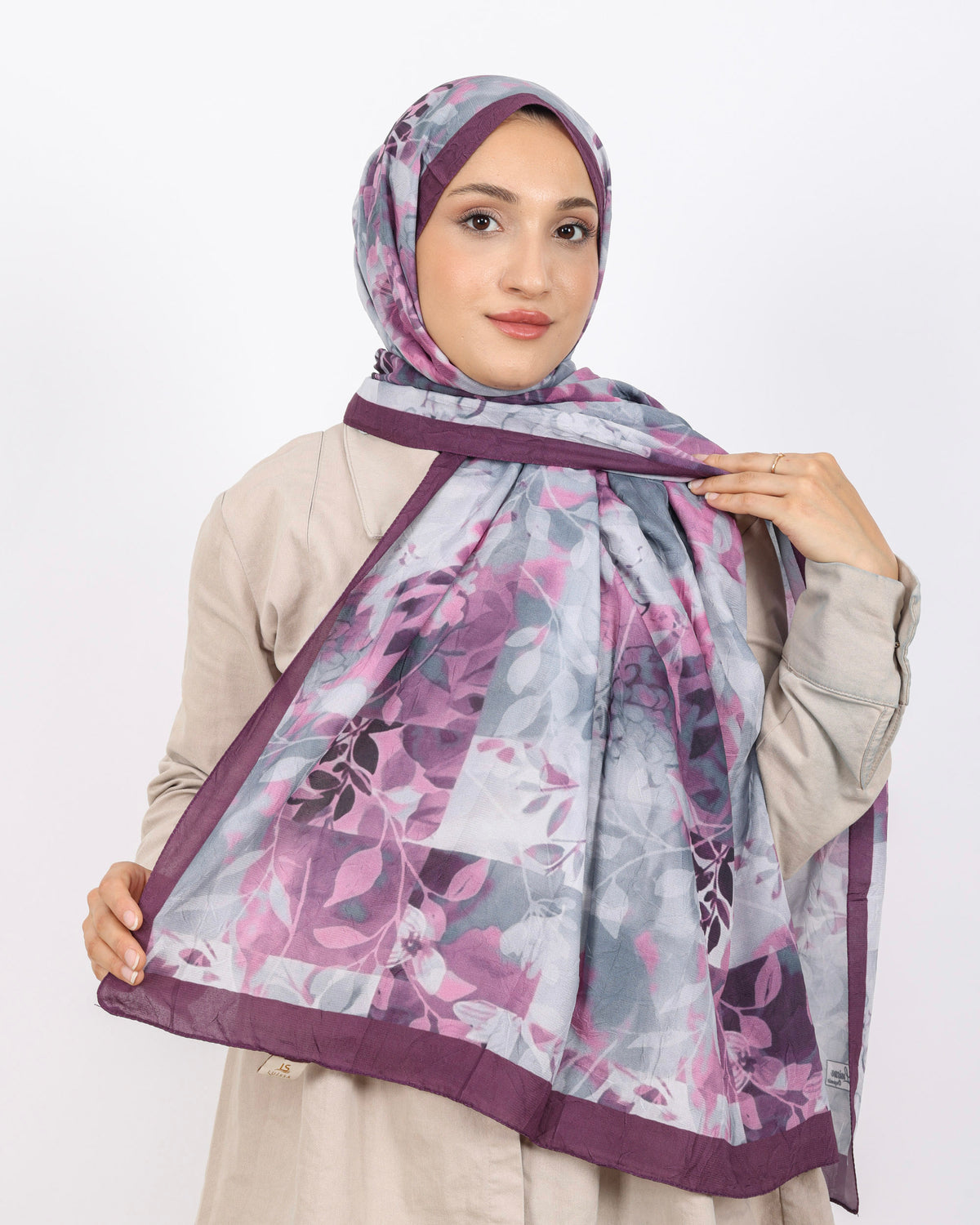 Soft Bambu Kraş Şal D042 Mürdüm