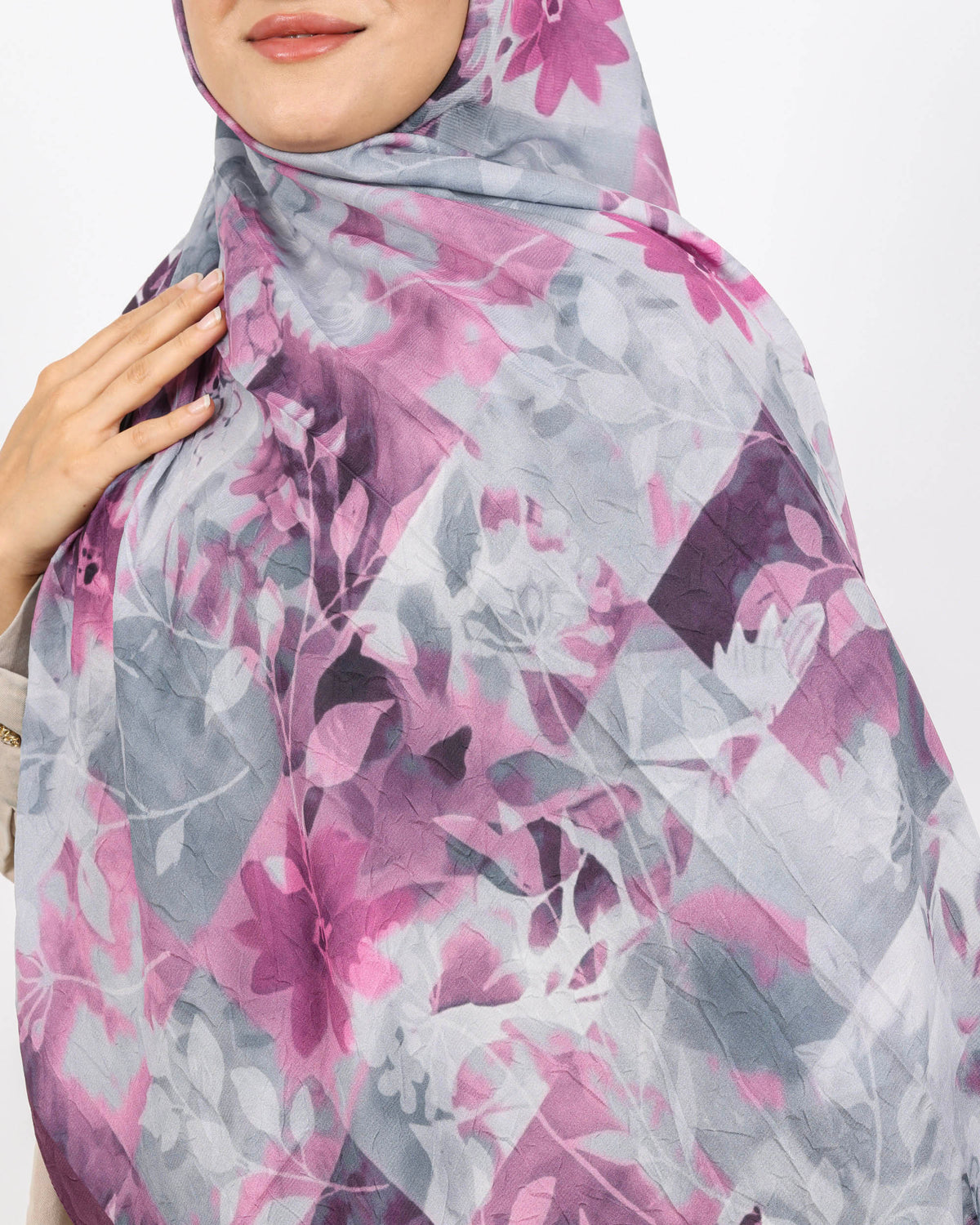 Soft Bambu Kraş Şal D042 Mürdüm