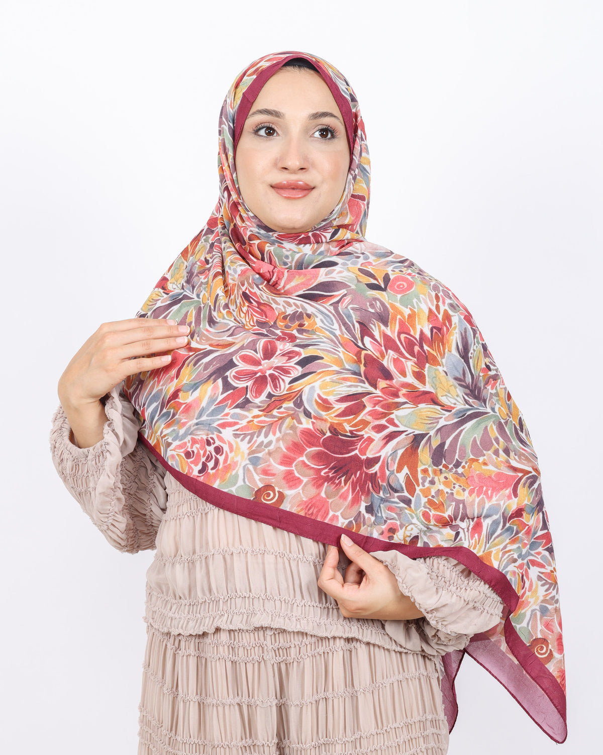 Soft Bambu Kraş Şal D047 Mürdüm
