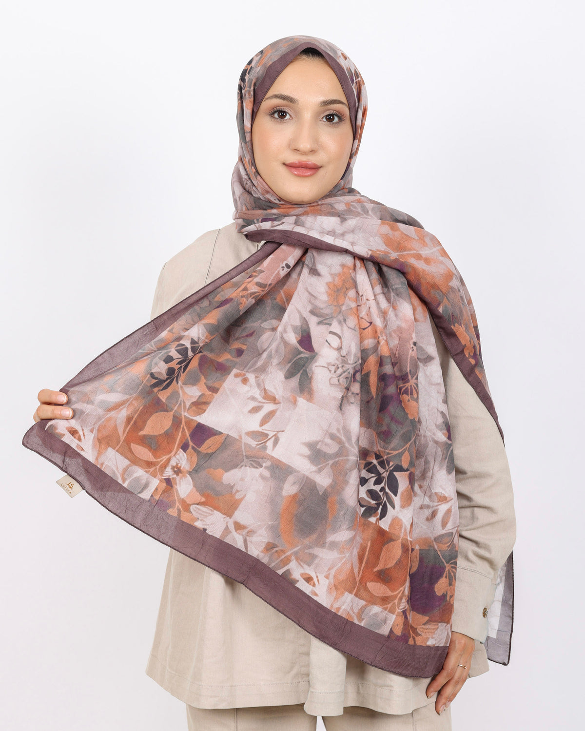 Soft Bambu Kraş Şal D042 Kahverengi