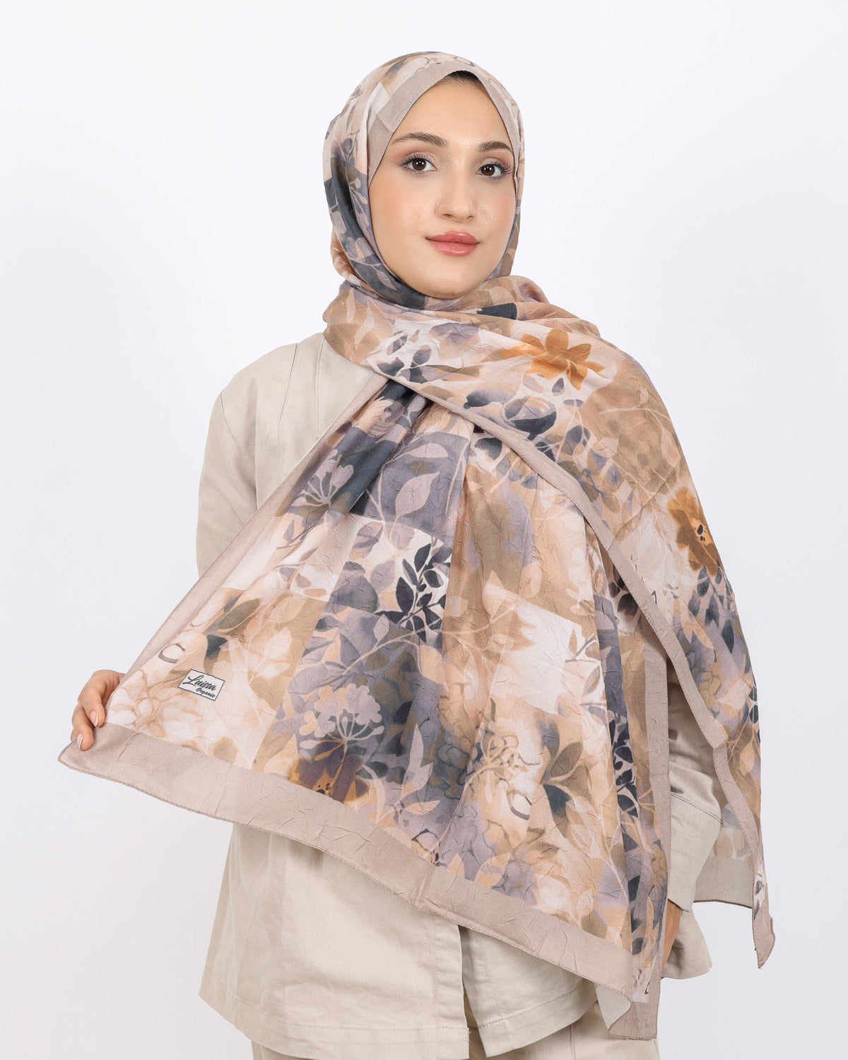 Soft Bambu Kraş Şal D042 Bej