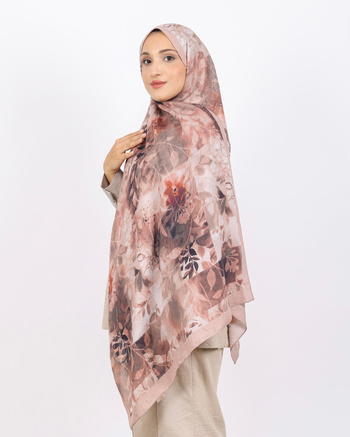 Soft Bambu Kraş Şal D042 Pudra
