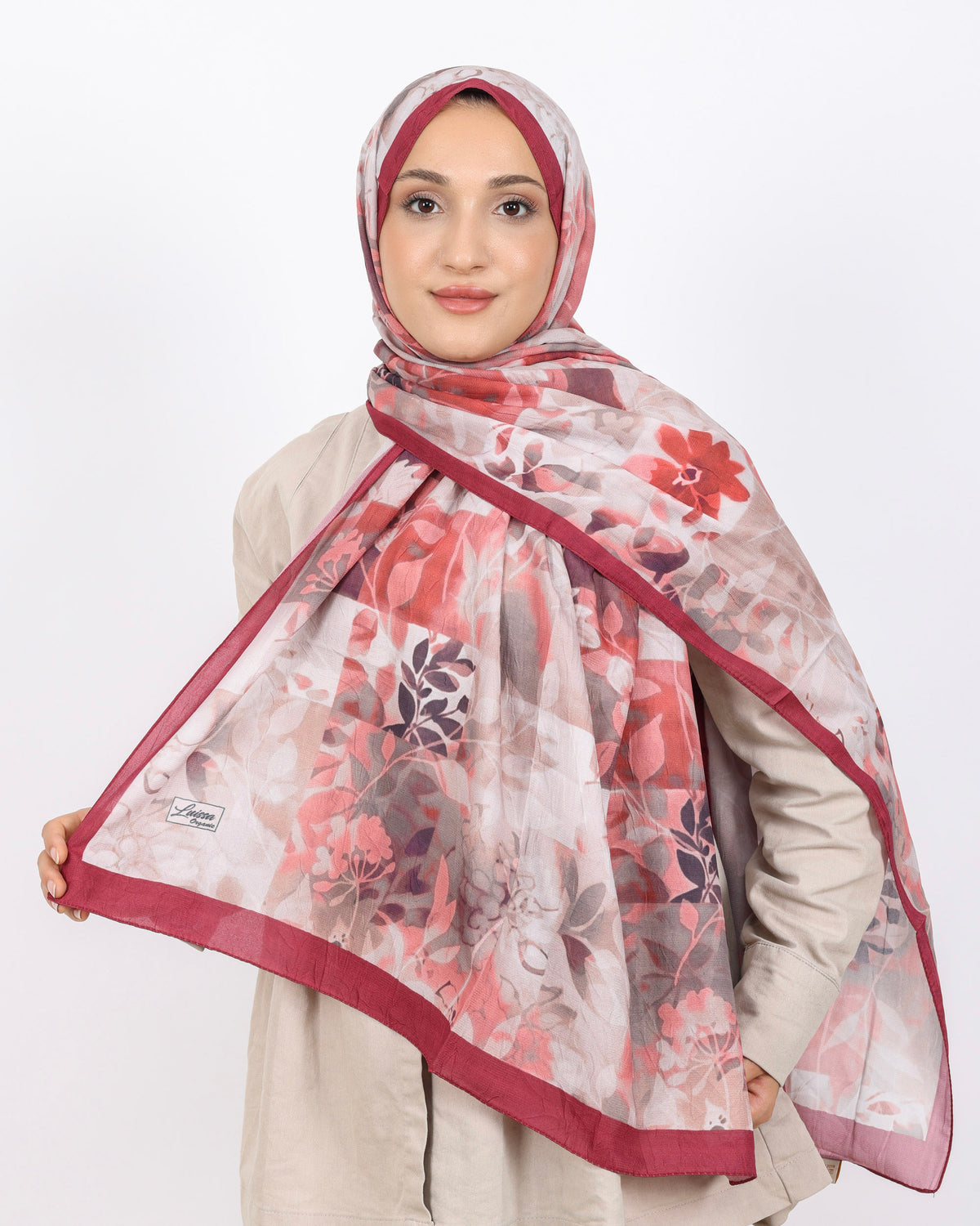 Soft Bambu Kraş Şal D042 Bordo