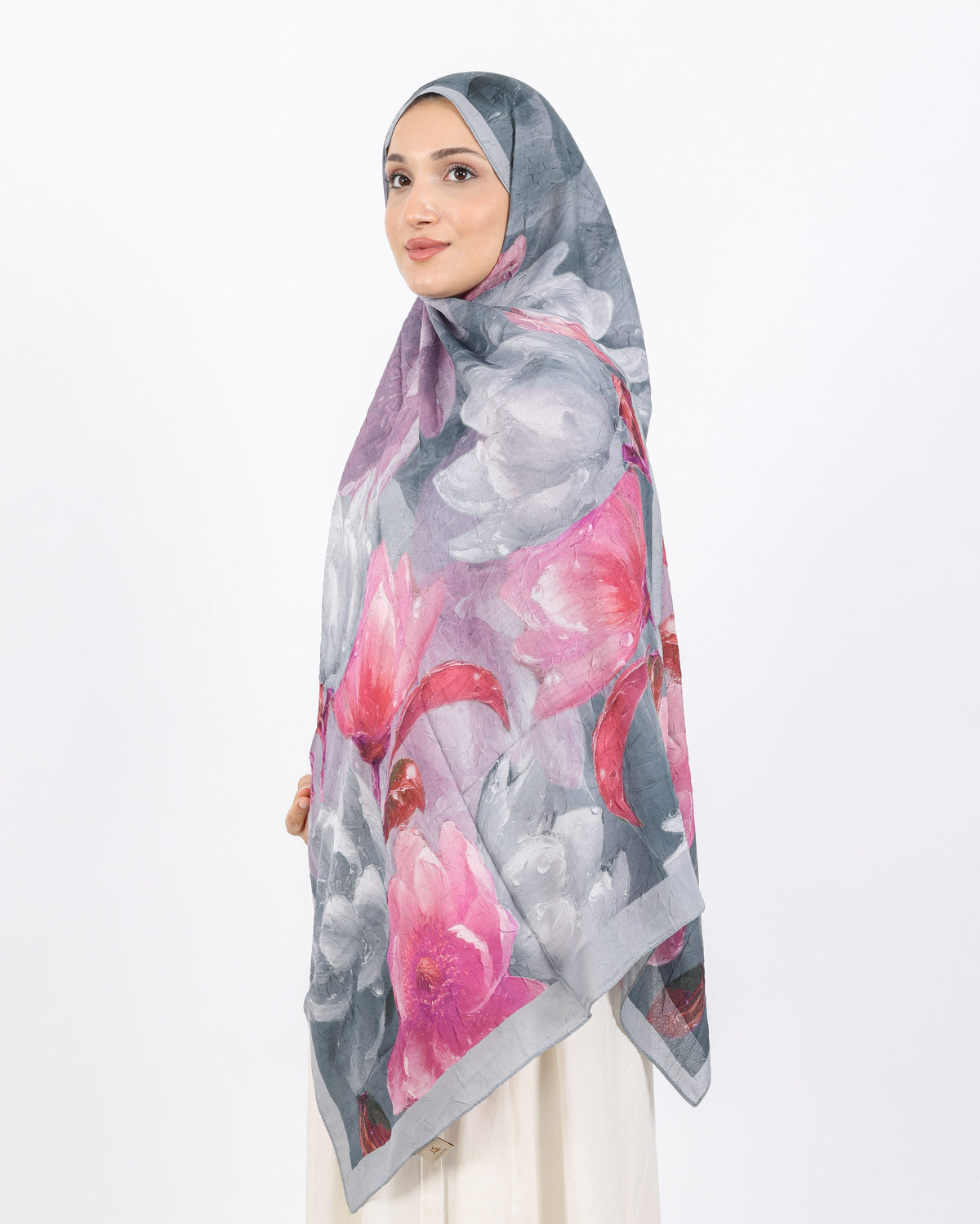 Soft Bambu Kraş Şal D054 Gri