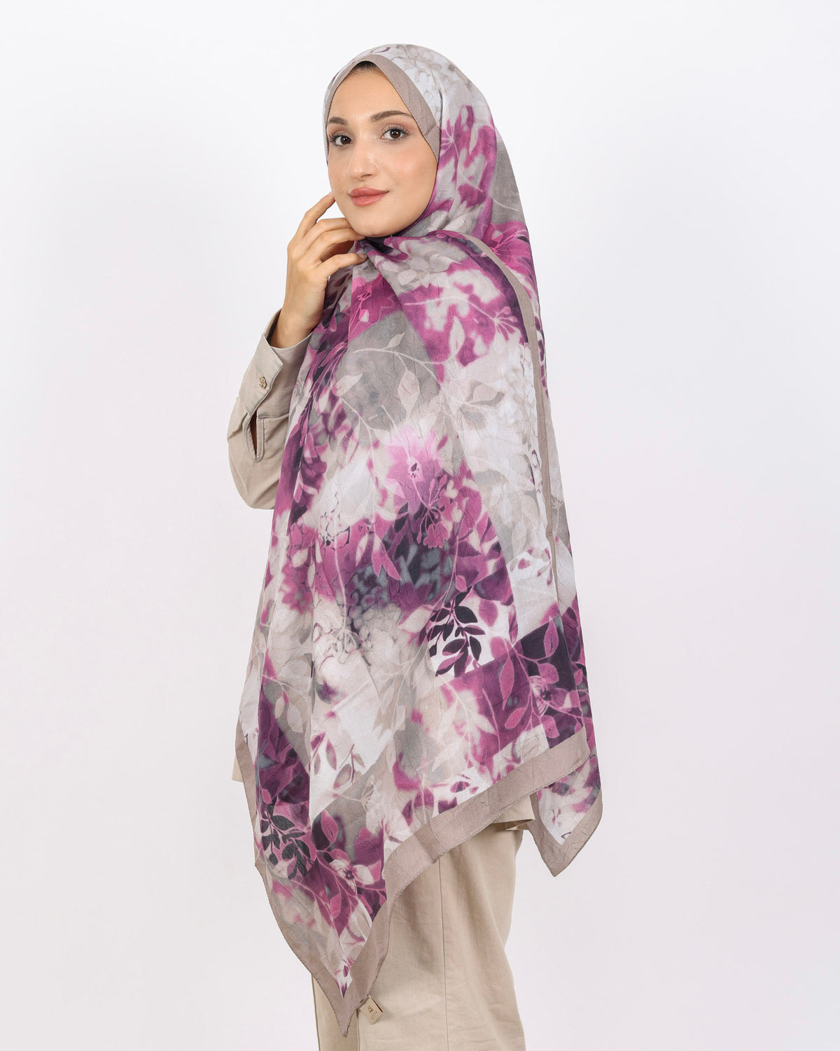 Soft Bambu Kraş Şal D042 Taş Rengi