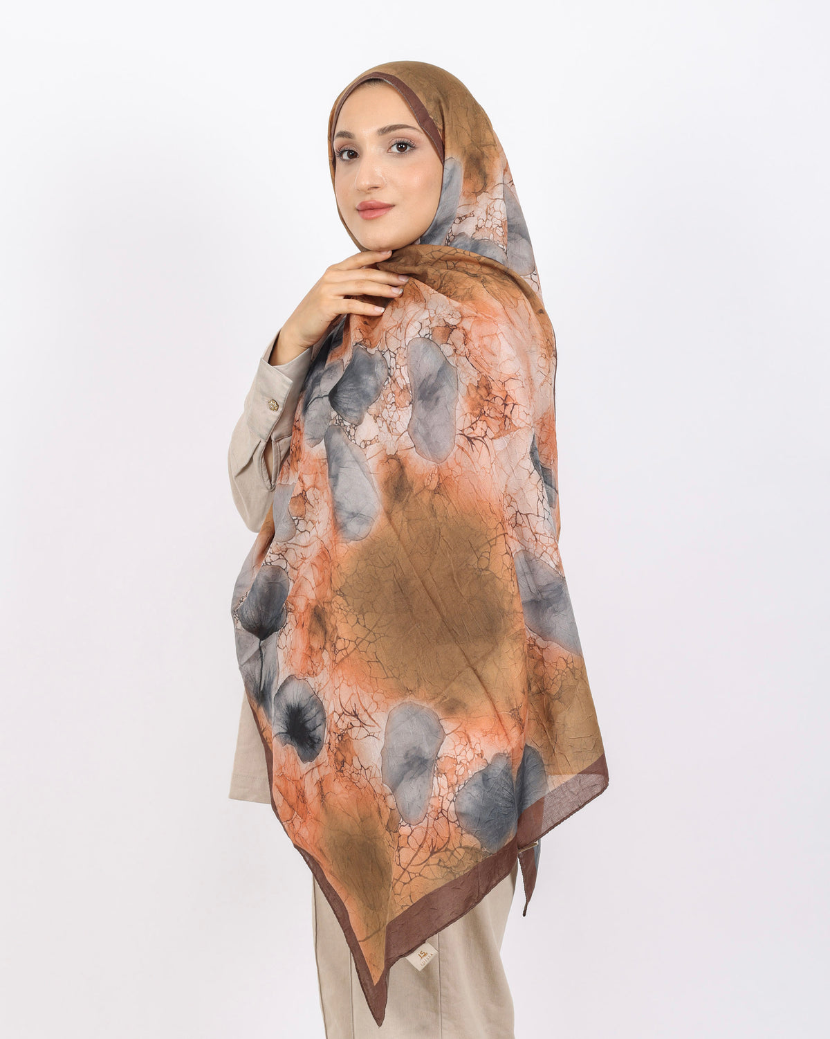 Soft Bambu Kraş Şal D043 Kahverengi