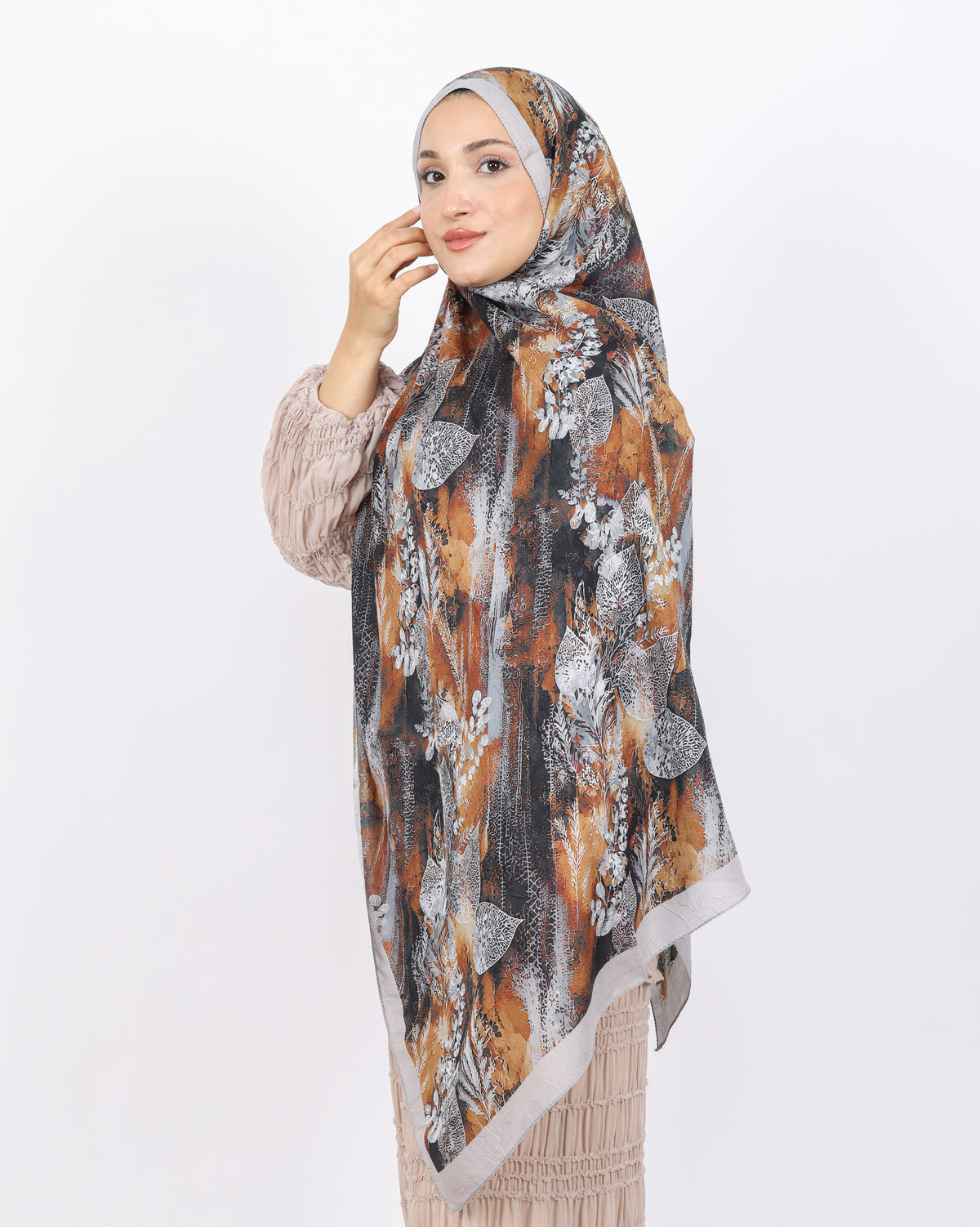 Soft Bambu Kraş Şal D048 Taş Rengi