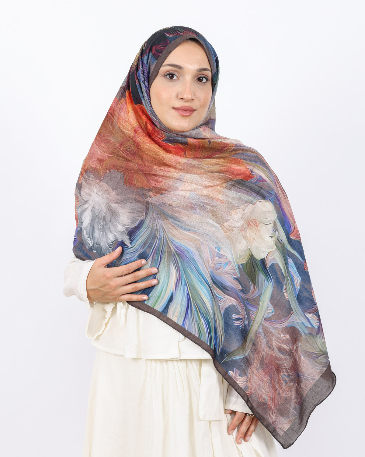 Soft Bambu Kraş Şal D055 Kahverengi