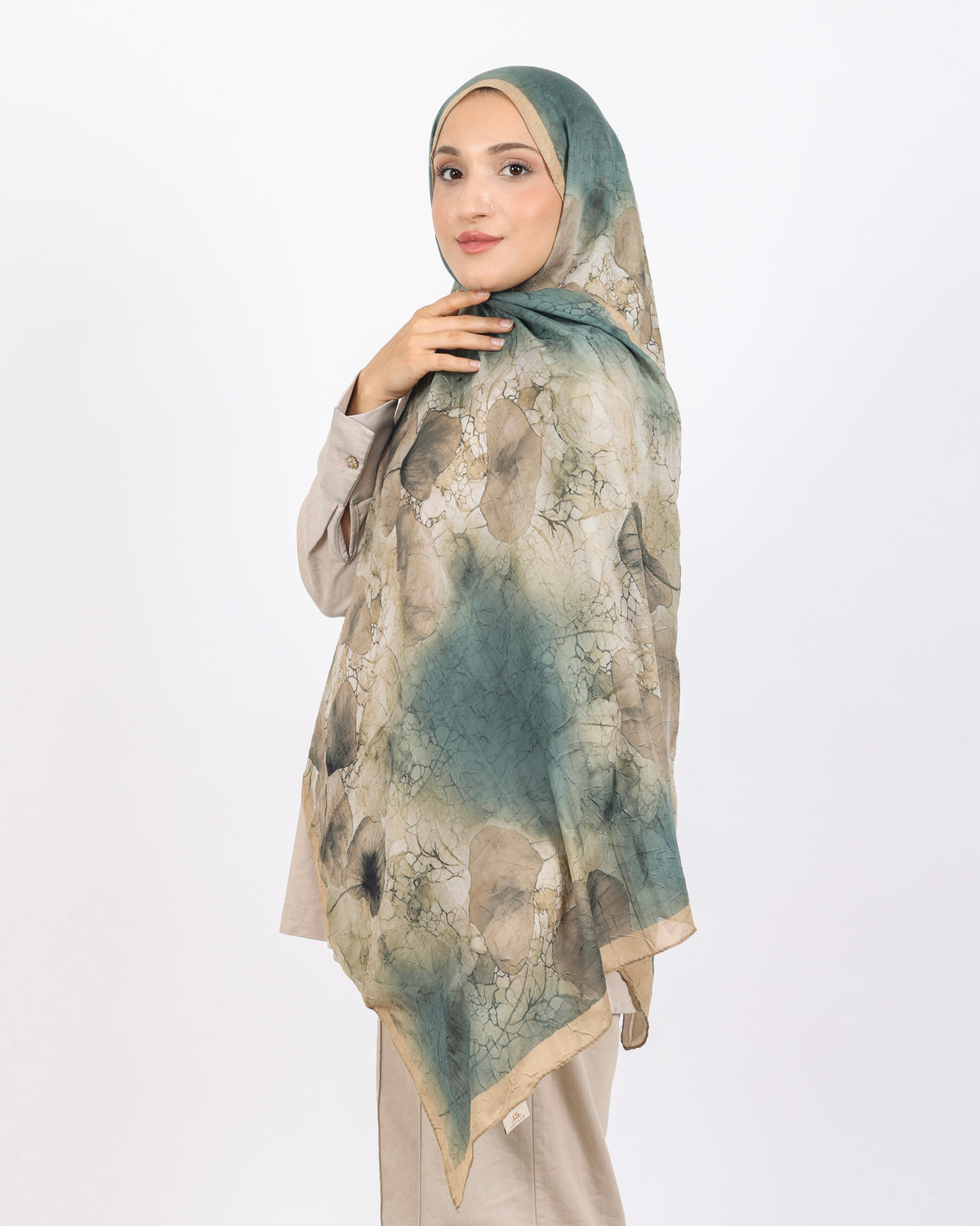 Soft Bambu Kraş Şal D043 Vizon