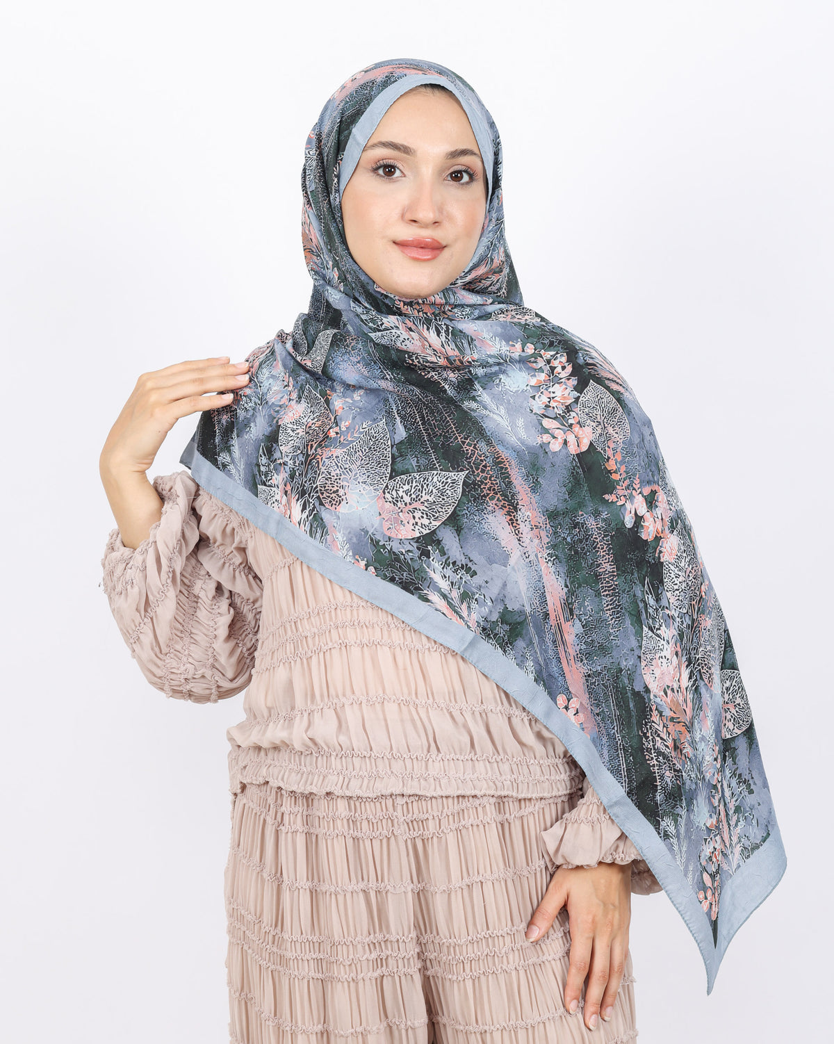 Soft Bambu Kraş Şal D048 Açık Gri