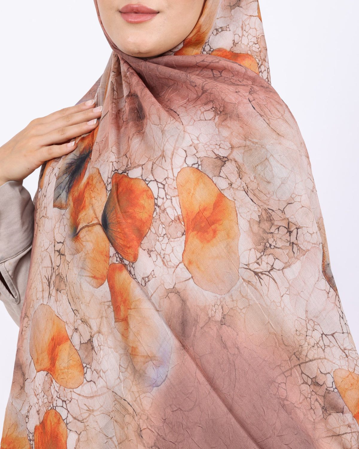 Soft Bambu Kraş Şal D043 Kiremit