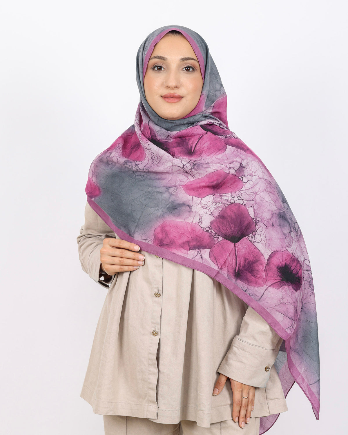 Soft Bambu Kraş Şal D043 Lila