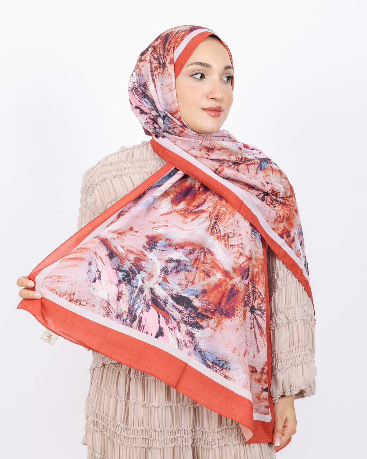 Soft Bambu Kraş Şal D049 Kiremit