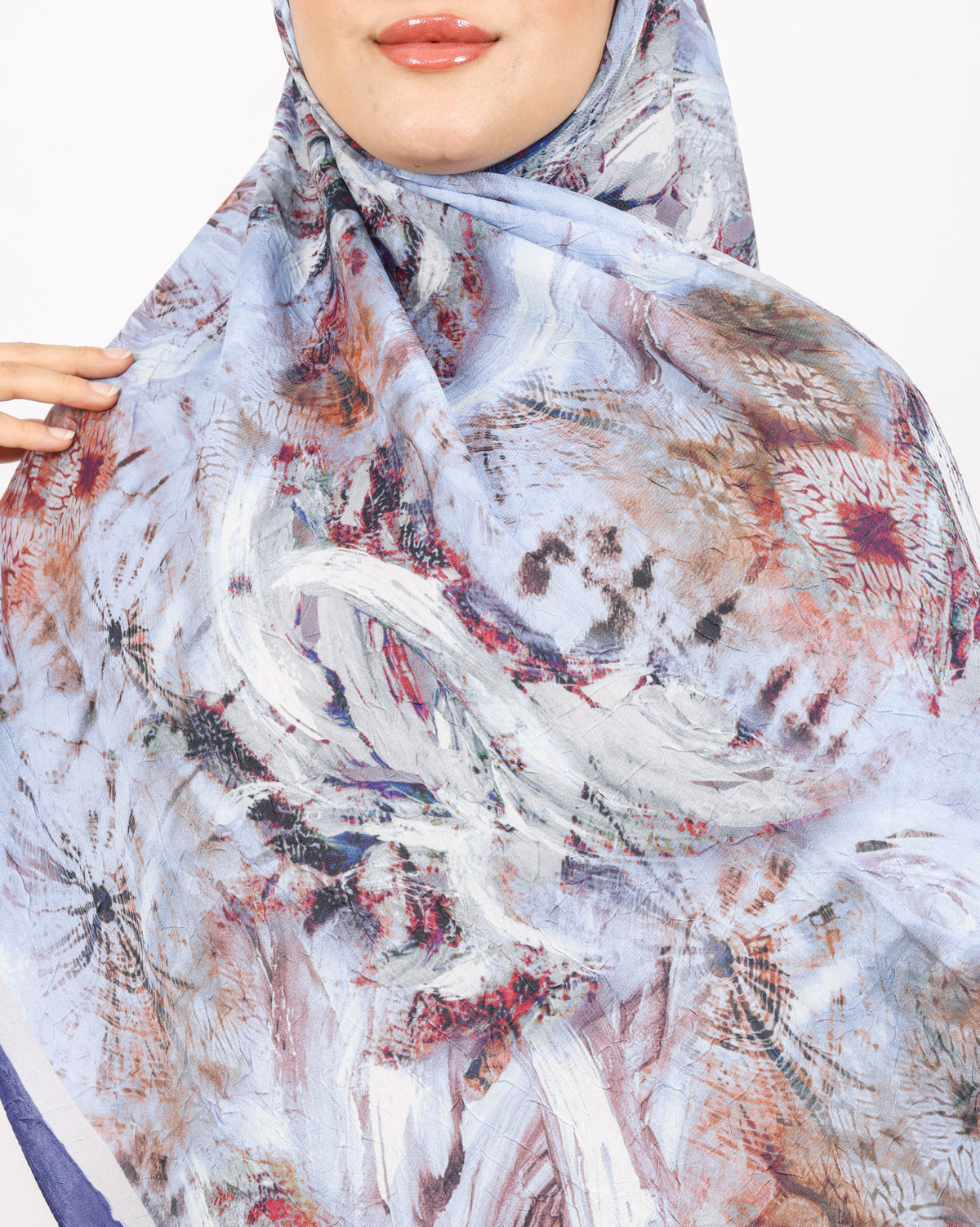 Soft Bambu Kraş Şal D049 Lacivert