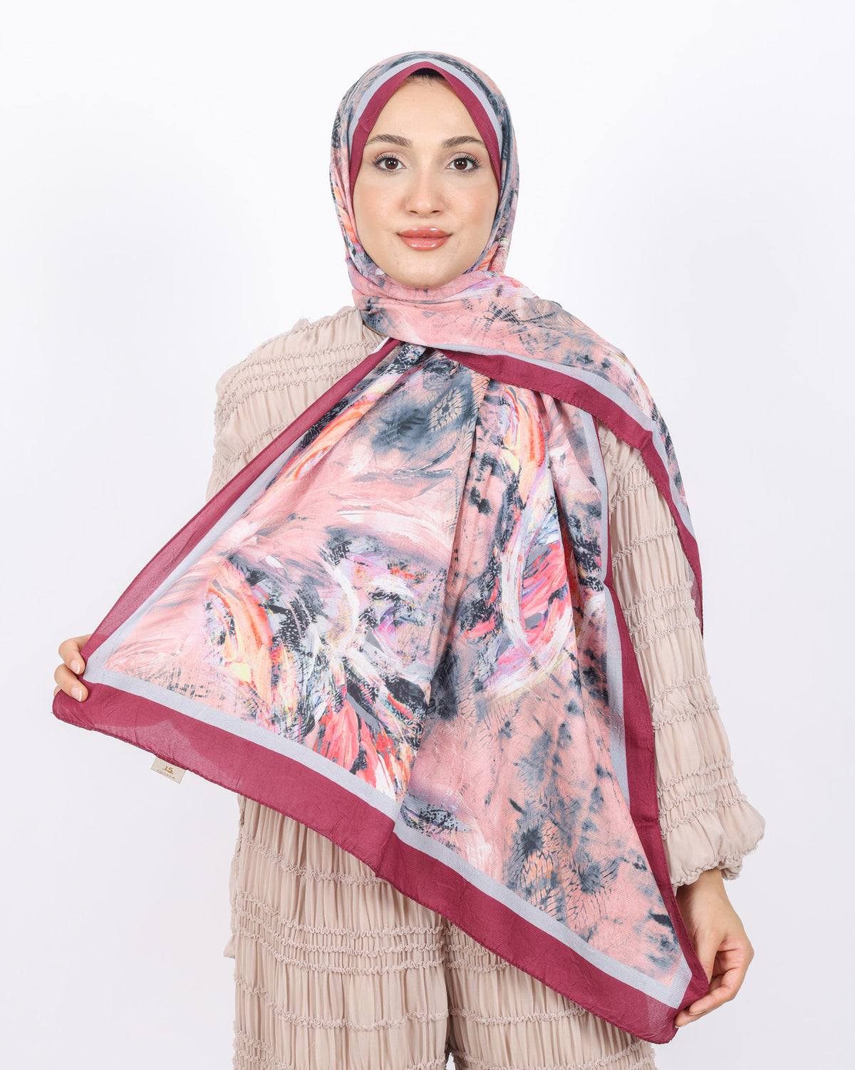 Soft Bambu Kraş Şal D049 Mürdüm
