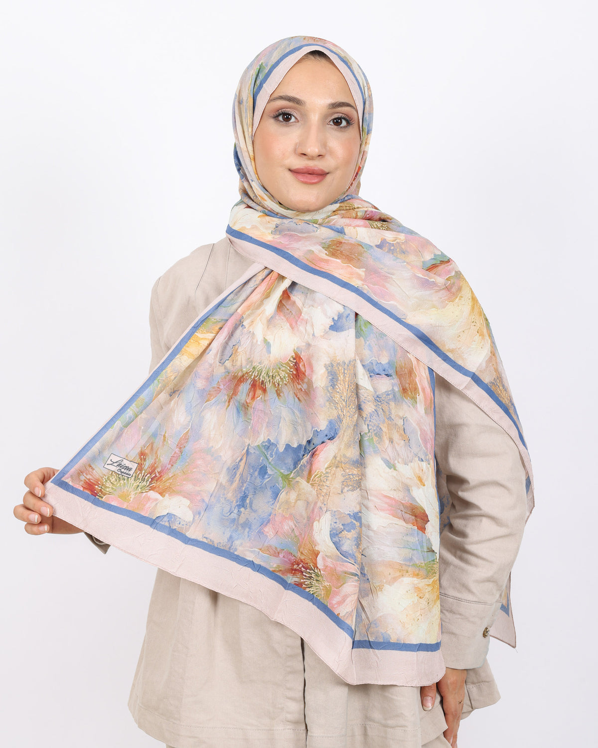 Soft Bambu Kraş Şal D044 Bej