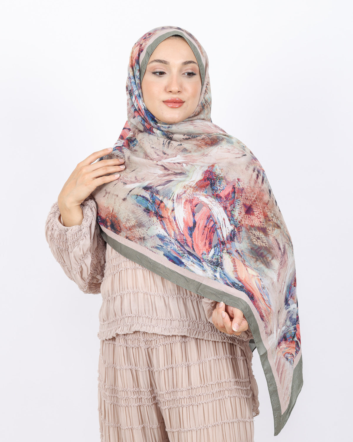 Soft Bambu Kraş Şal D049 Yeşil