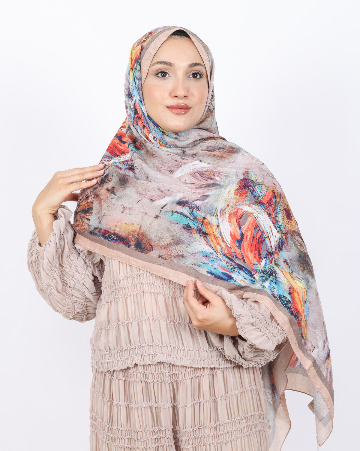 Soft Bambu Kraş Şal D049 Somon