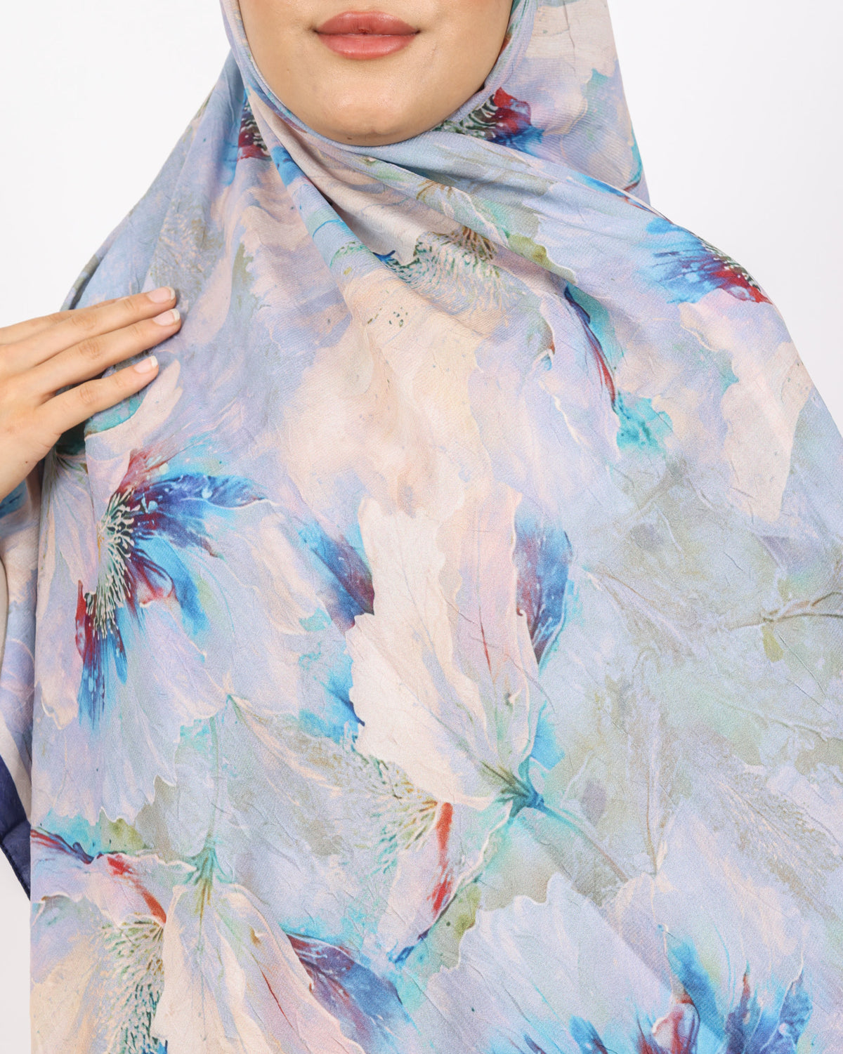 Soft Bambu Kraş Şal D044 Lacivert
