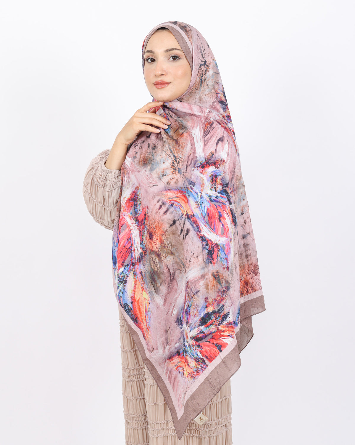 Soft Bambu Kraş Şal D049 Vizon