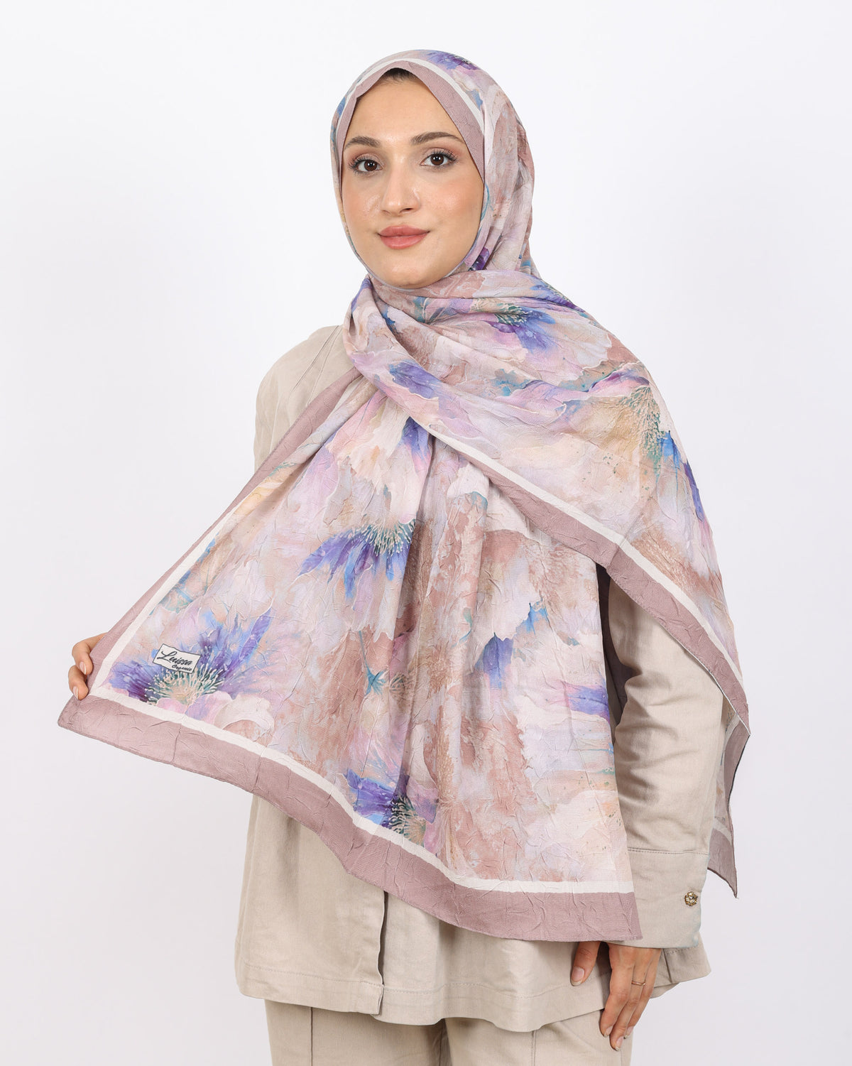 Soft Bambu Kraş Şal D044 Pudra