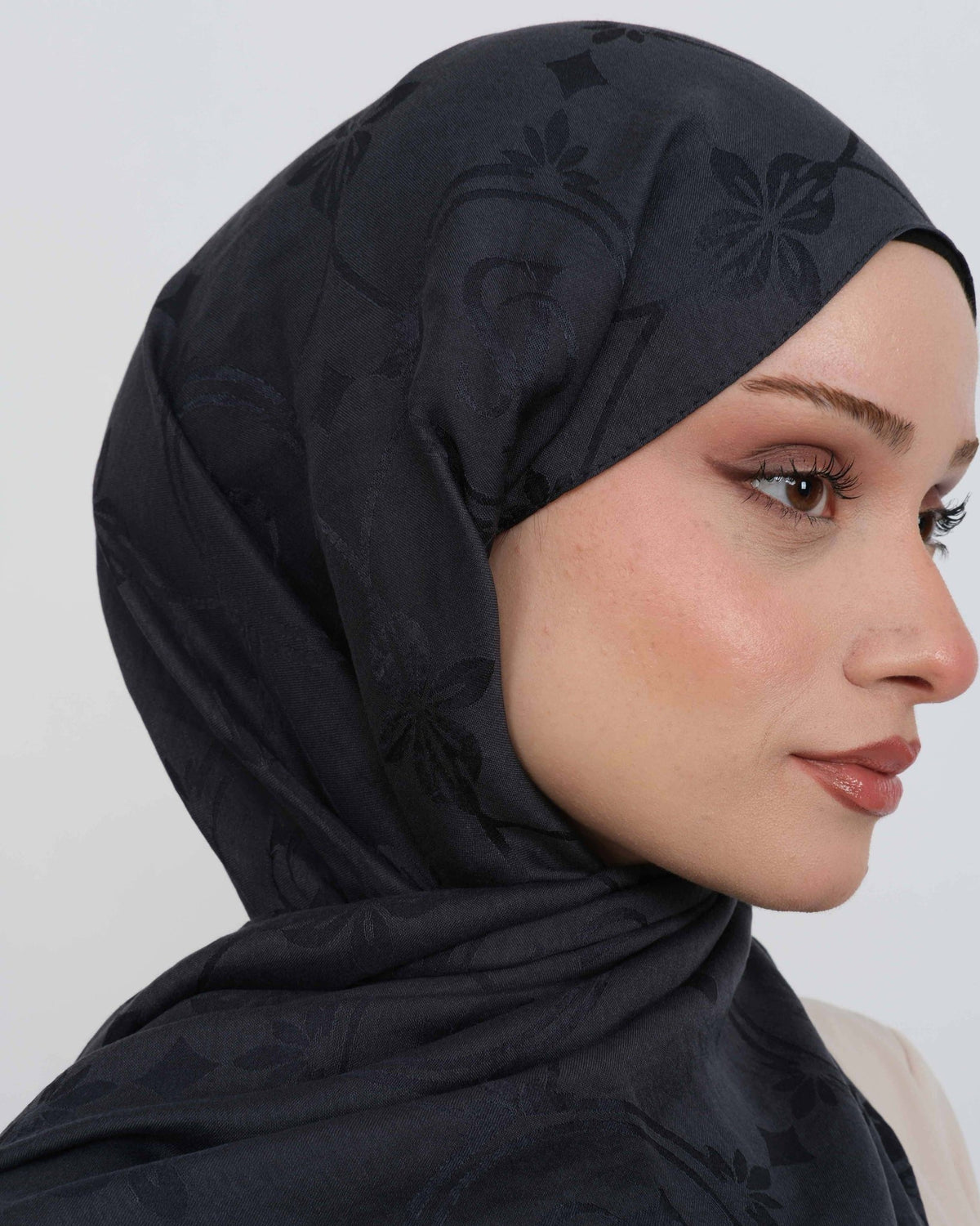 Ayrobin Jakar Şal Joy D118 Antrasit – yakın çekim desen detayı