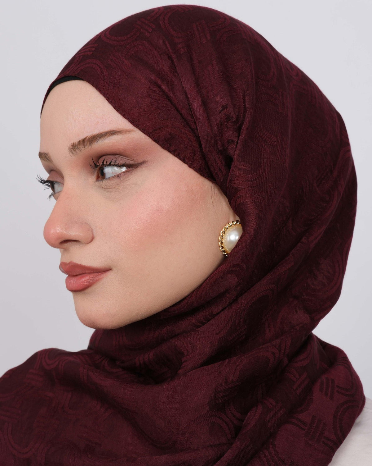 Ayrobin Jakar Şal Lisa D117 Bordo – yakın çekim desen detayı