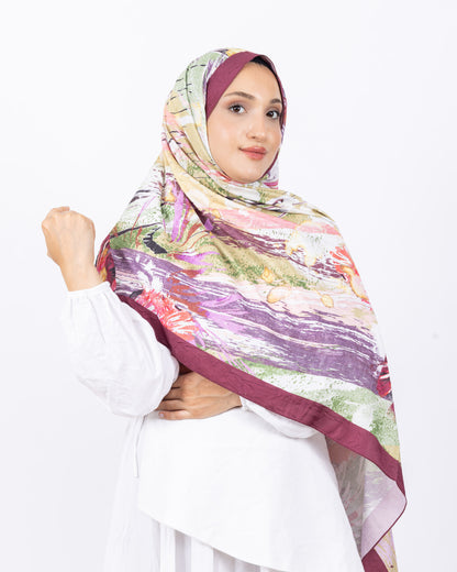 Mikro Bambu Kraş Şal D020 Bordo