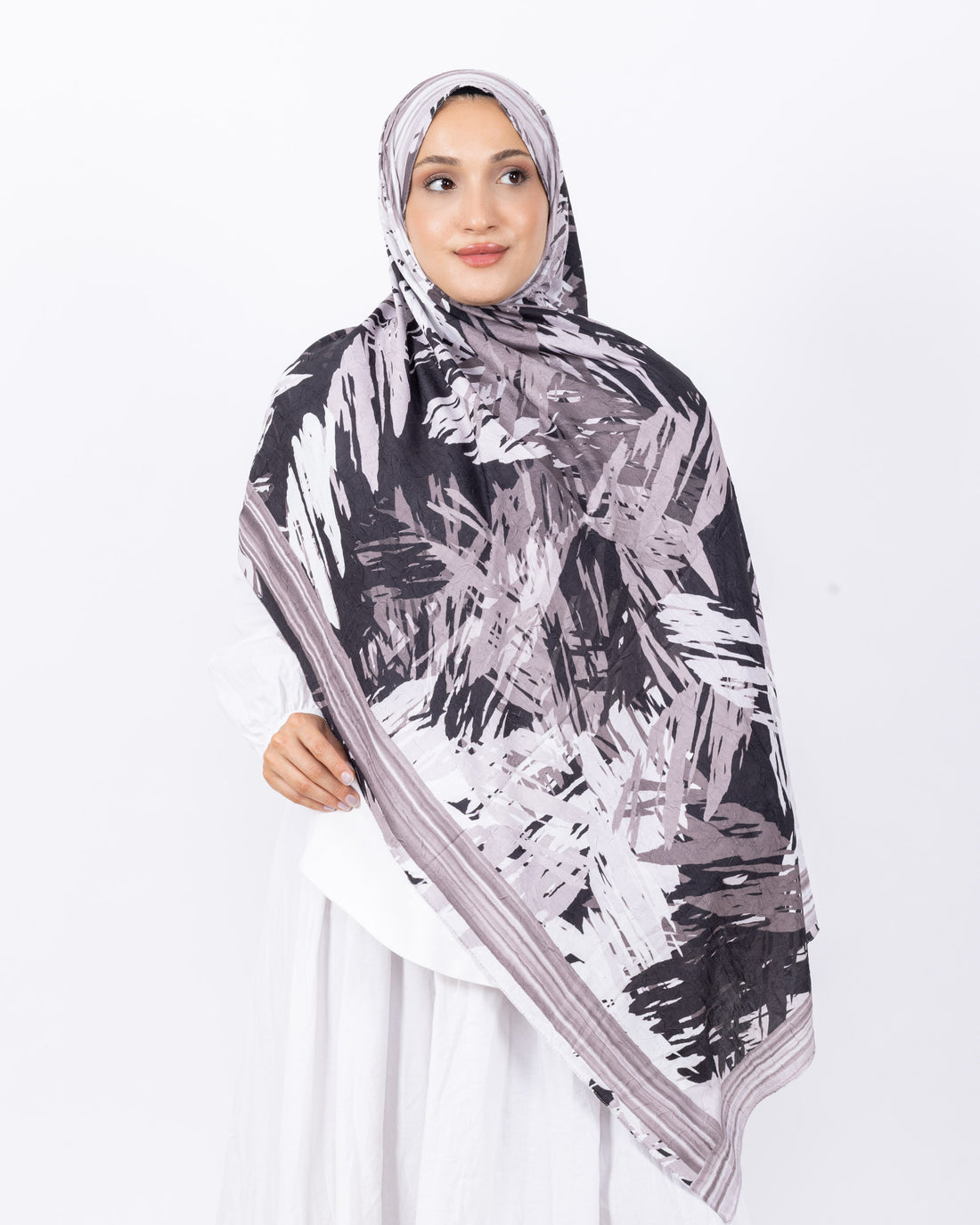 Mikro Bambu Kraş Şal D023 Açık Vizon Kahve