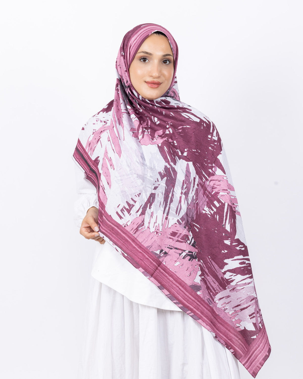 Mikro Bambu Kraş Şal D023 Gül Kurusu