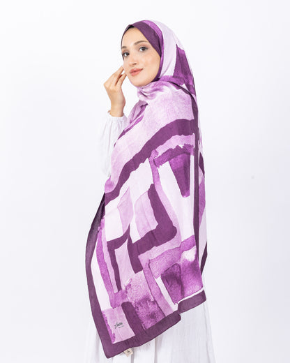 Mikro Bambu Kraş Şal D026 Mor-Lila