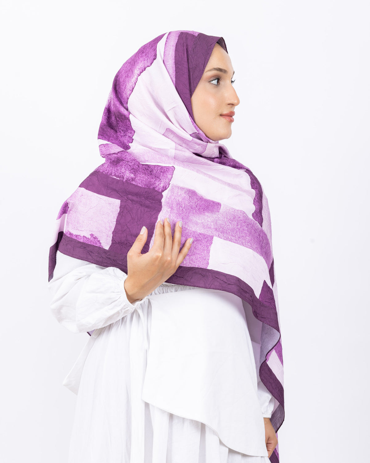 Mikro Bambu Kraş Şal D026 Mor-Lila