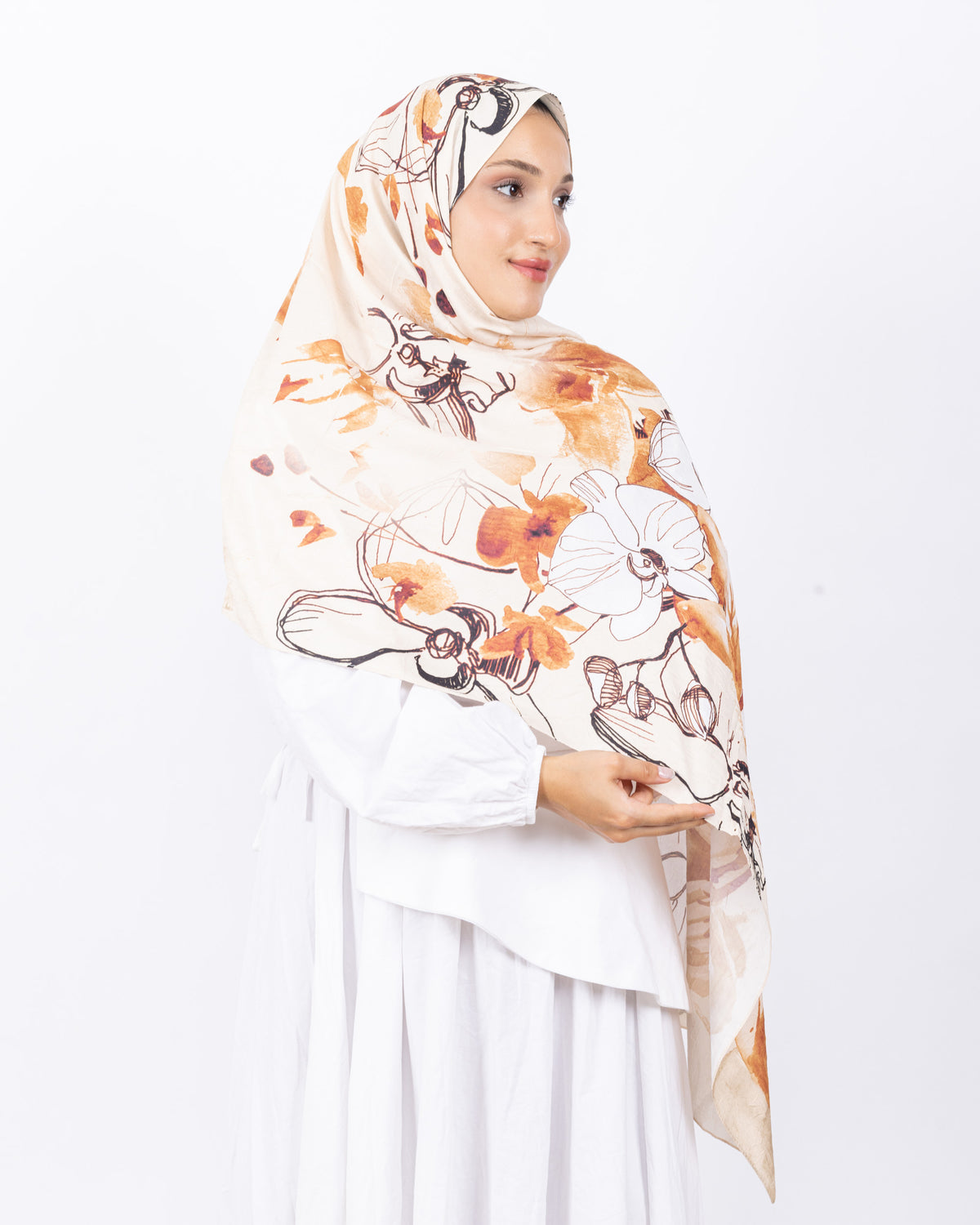 Mikro Bambu Kraş Şal D031 Açık Somon