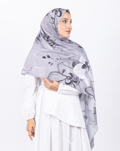 Mikro Bambu Kraş Şal D031 Vizon Beyaz
