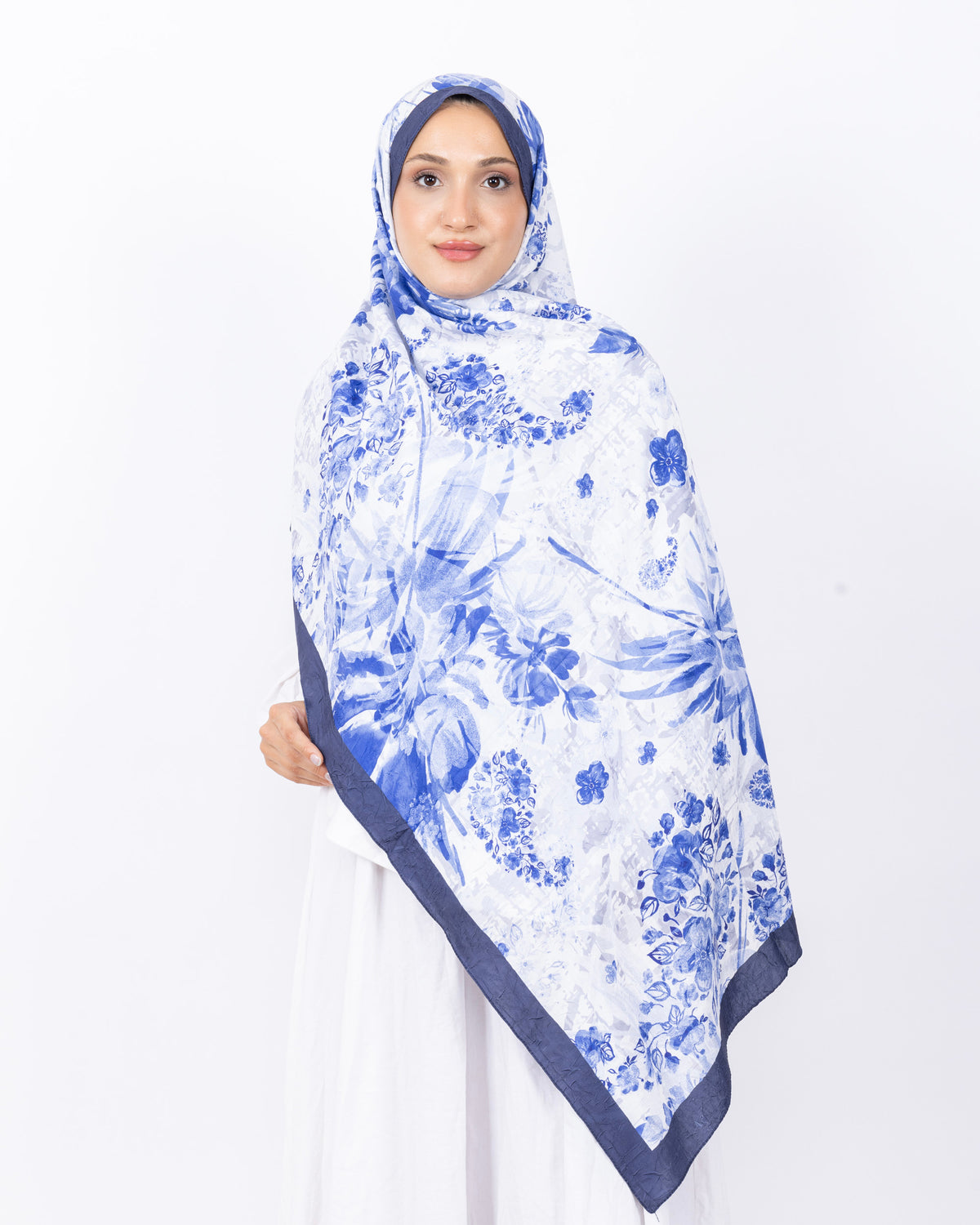 Mikro Bambu Kraş Şal D029 Lacivert