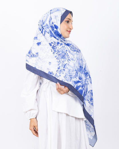 Mikro Bambu Kraş Şal D029 Lacivert