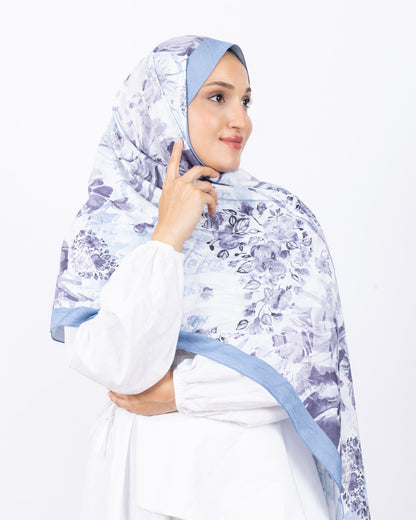 Mikro Bambu Kraş Şal D029 Mavi