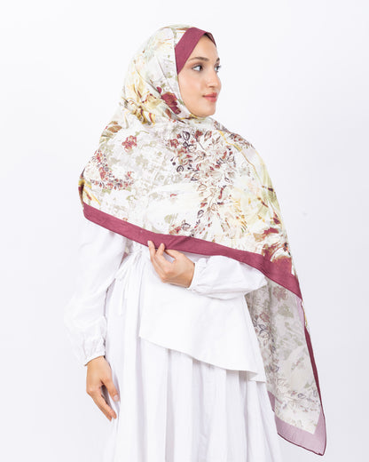 Mikro Bambu Kraş Şal D029 Bordo